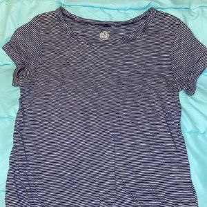 Navy & White Striped Shirt